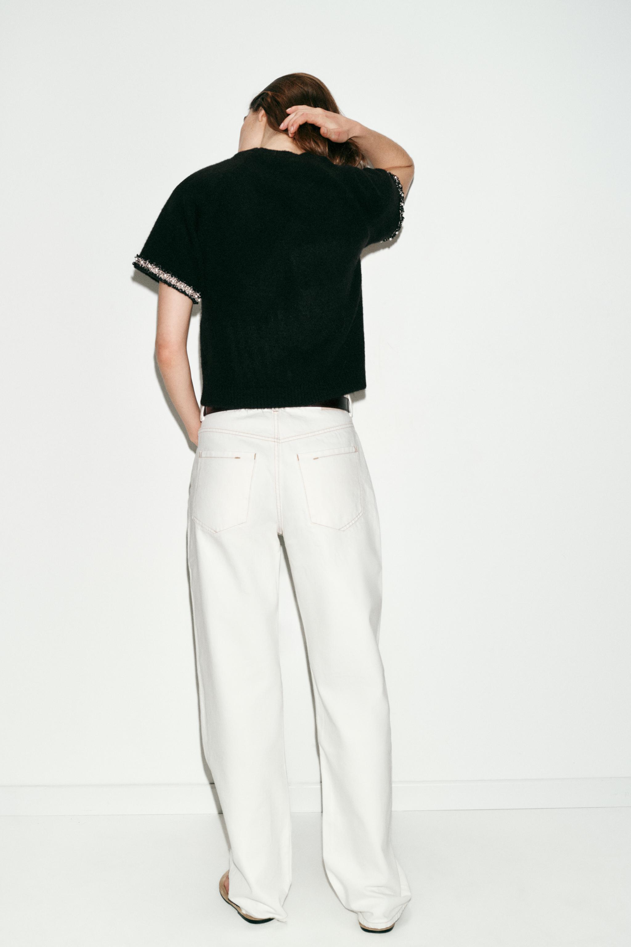 PULL EN MAILLE AVEC PERLES